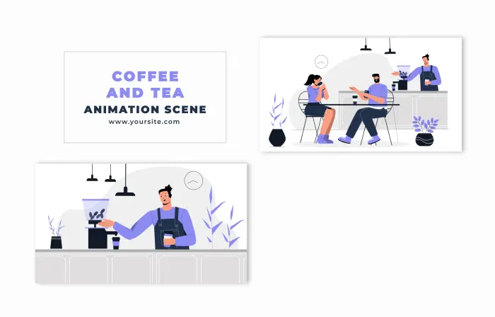 Coffee and Tea Animation Scene